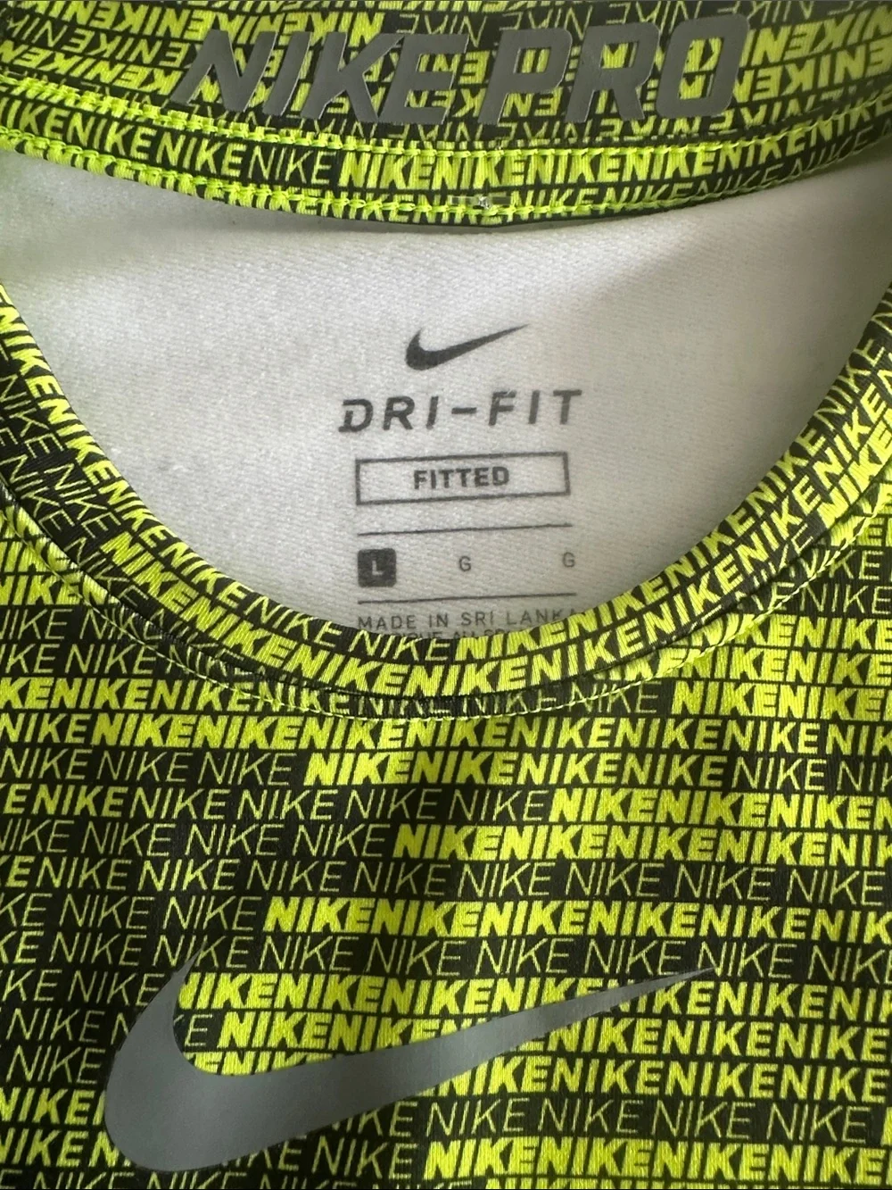 Nike Kids Neon Yellow & Black Long Sleeve Swim Rashguard